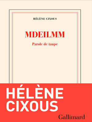 cover image of Mdeilmm. Parole de taupe